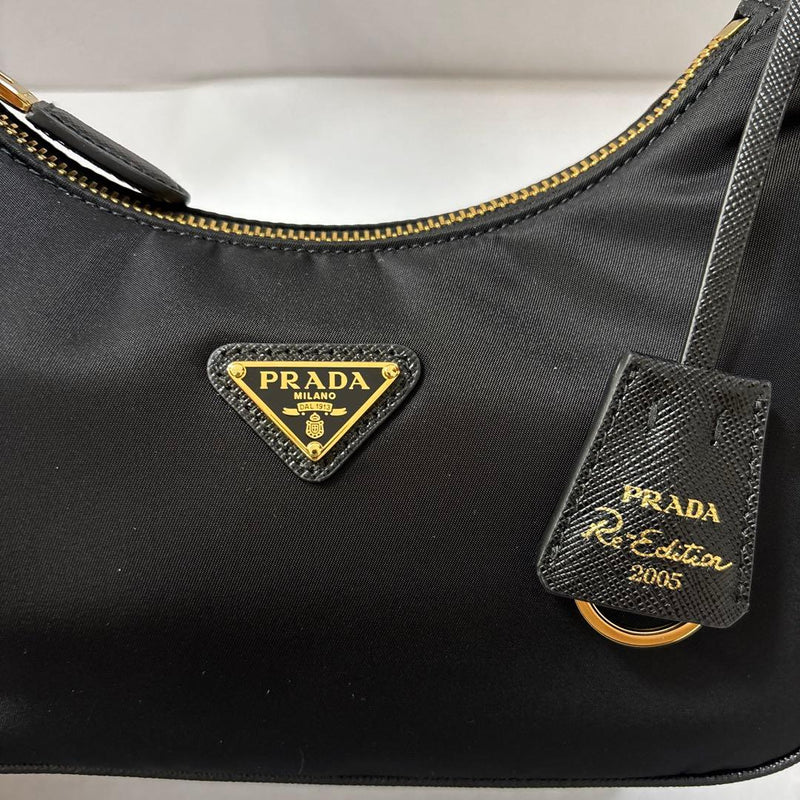 Prada Re-edition 2005 Mini-bag Handbag Shoulder Bag Nylon Black Gold Hardware