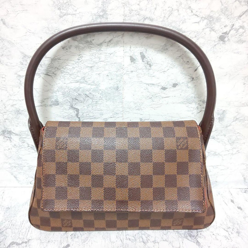Louis Vuitton Damier Mini Looping N51158 Handbag Coated Leather Vachetta