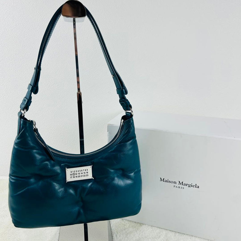 Maison Margiela Glam Slam Hobo Small Handbag Green Leather