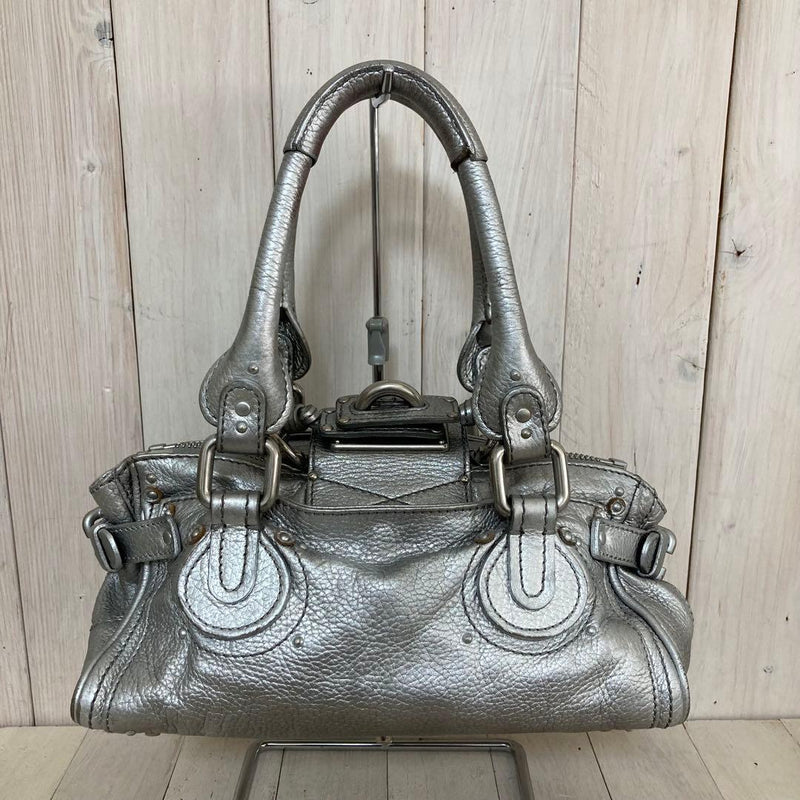 Chloe Mini Paddington 01-06-53 Handbag Silver Leather