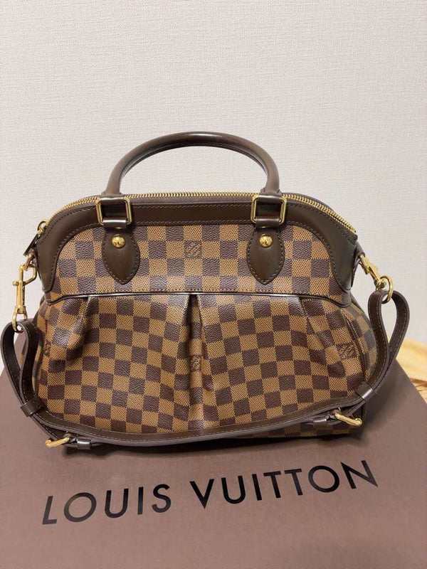 Louis Vuitton Trevi Pm N51997 Handbag Shoulder Bag Damier Ebene Canvas