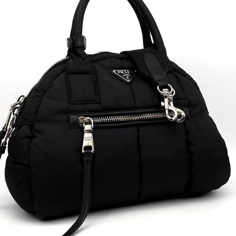 Prada Tessuto Bomber BL0881 Handbag Shoulder Bag Nylon Black