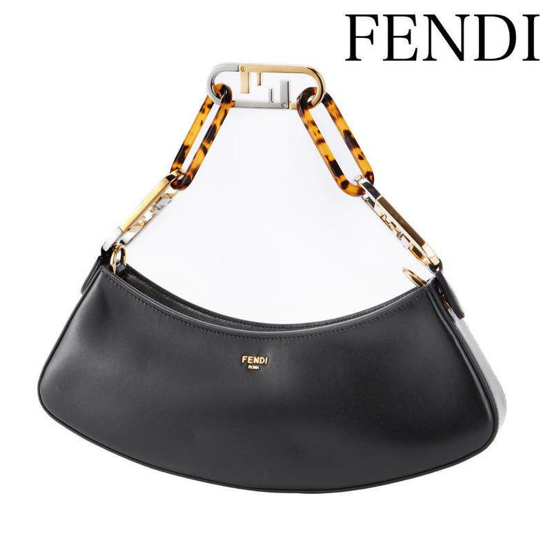 Olock Swing Hobo Shoulder Bag Leather Black