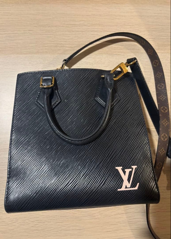 Louis Vuitton Sac Plat Bb M58660 Handbag Epi Noir Black Leather