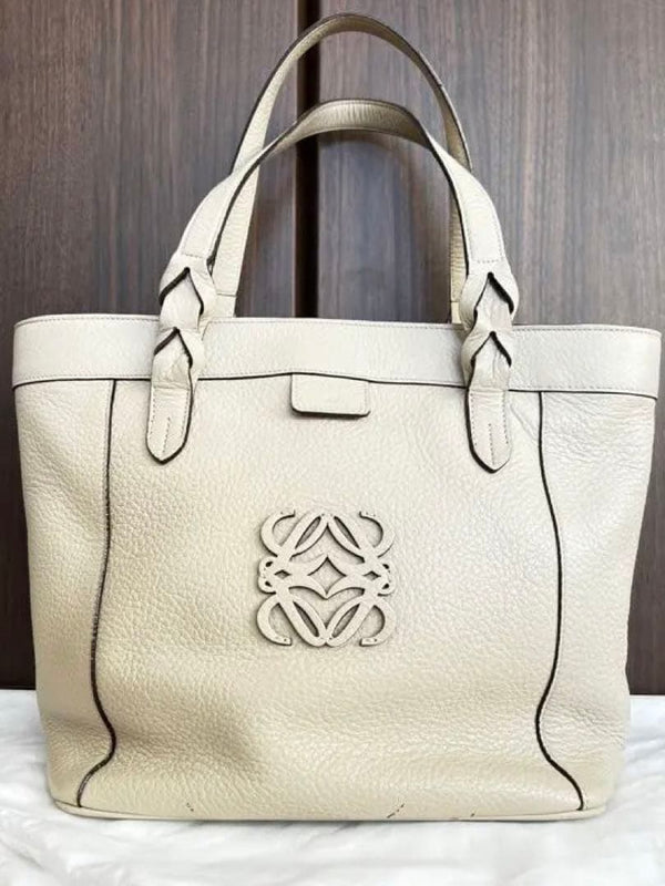 Loewe Anagram Tote Bag Leather Ivory