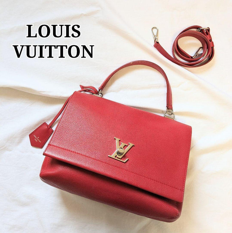 Louis Vuitton Portefeuille Lockme Hand M50363 2-Way Shoulder Bag Red Leather