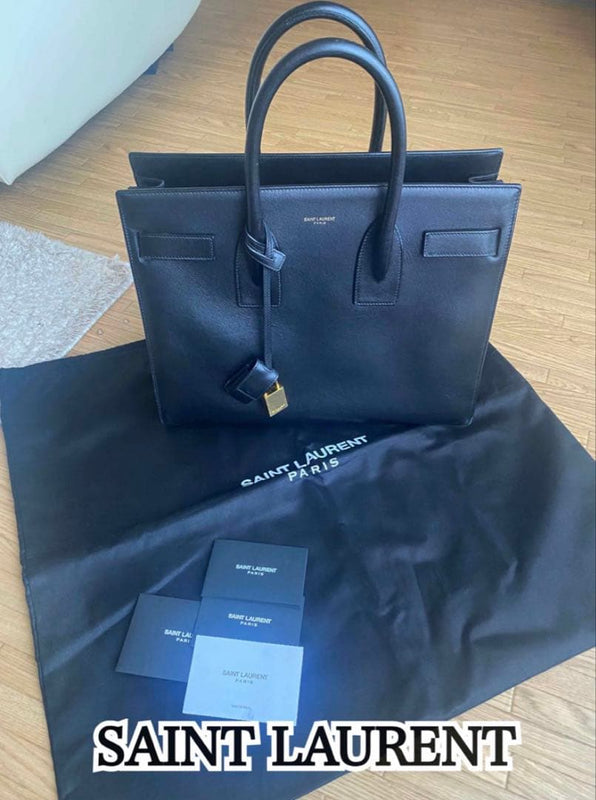 Saint Laurent Sac De Jour Small Handbag Shoulder Bag Smooth Leather Black