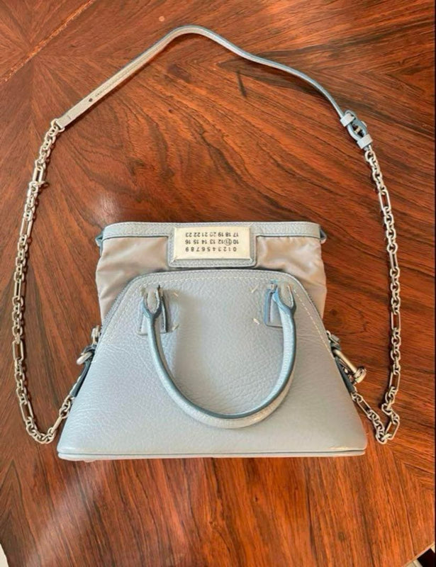 Maison Margiela 11 5AC Micro Shoulder Bag Cowhide Leather Blue Pale Blue