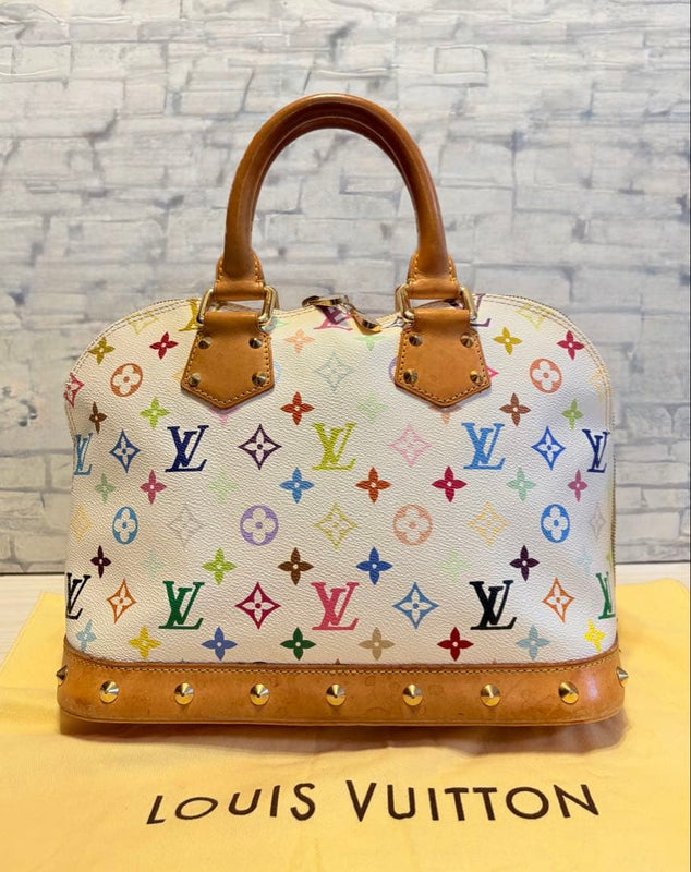 Louis Vuitton Alma Pm M92647 Handbag Multicolore Blanc Monogram