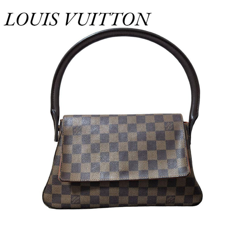 Louis Vuitton Damier Mini Looping N51158 Handbag Pvc Brown
