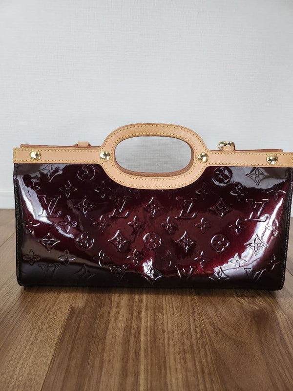 Louis Vuitton Roxbury Drive Amarante Handbag Shoulder Bag Patent Leather