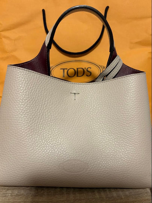 Tods Timeless Micro Shoulder Bag Leather Handbag White