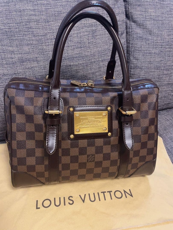 Louis Vuitton Damier Berkeley N52000 Tote Handbag Brown