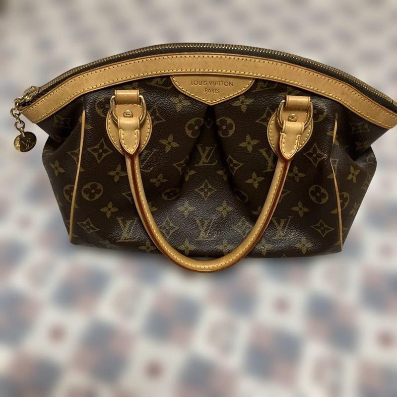 Louis Vuitton Tivoli Pm Monogram Handbag Brown Coated Canvas Double Handle
