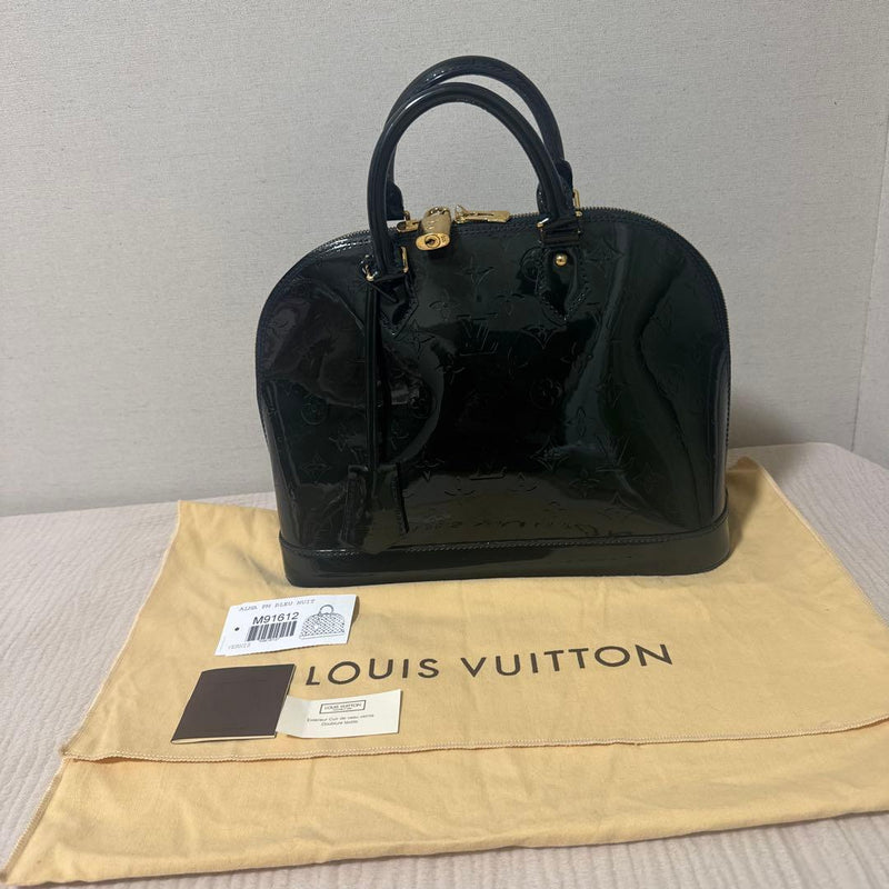 Louis Vuitton Alma Pm Handbag Vernis Blue Nuit
