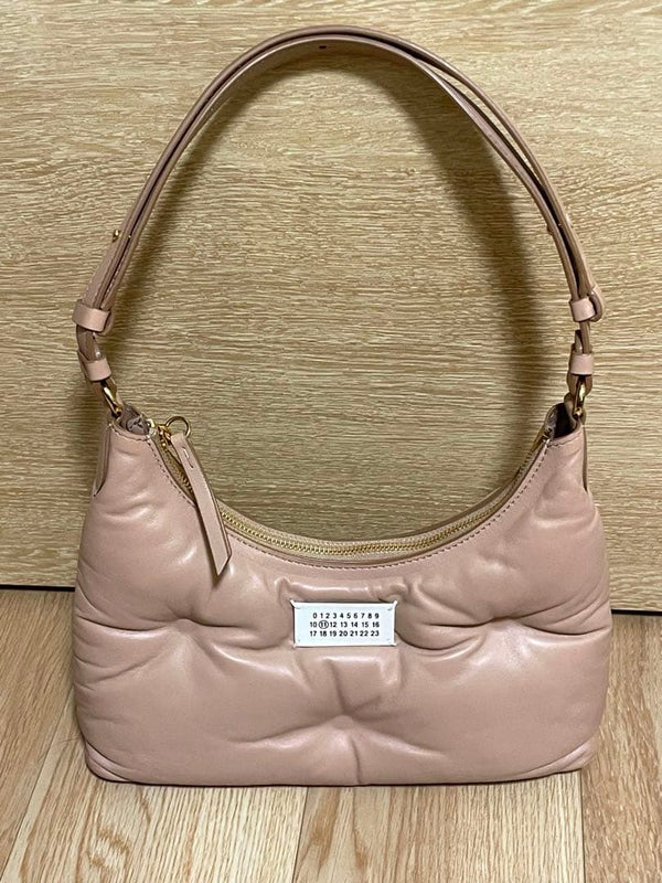 Maison Margiela Glam Slam Hobo Small T4310 Shoulder Bag Cowhide Leather Pink
