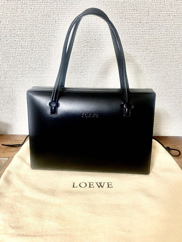 Loewe Black Leather Tote Bag Handbag