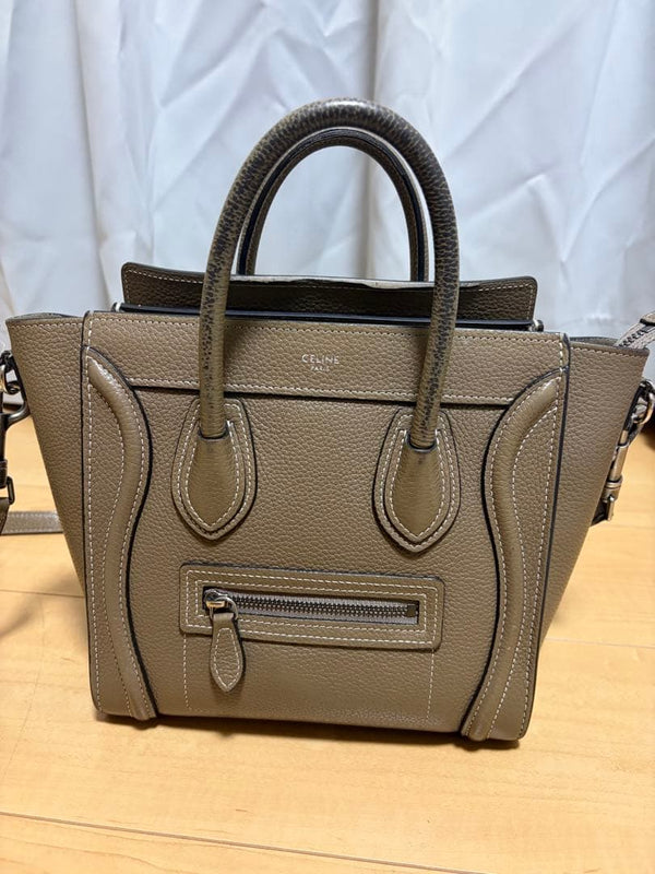 Celine Handbag Shoulder Bag Beige