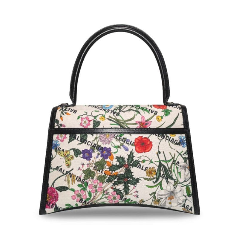 Balenciaga Gucci Hacker Project Flora Hourglass Handbag Canvas Leather