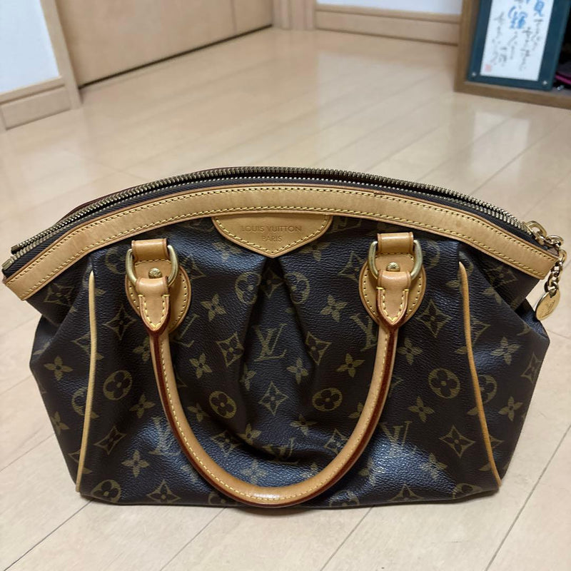 Louis Vuitton Monogram Canvas Handbag Shoulder Bag Dark Brown