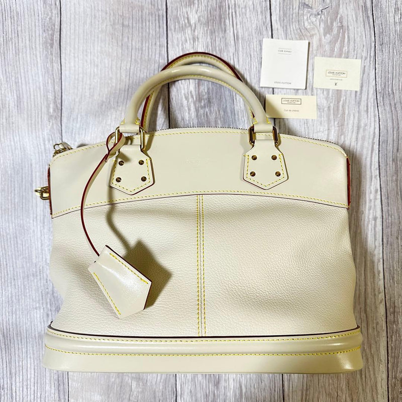Louis Vuitton Lockit Pm Suhali Blanc M91887 Handbag Goatskin