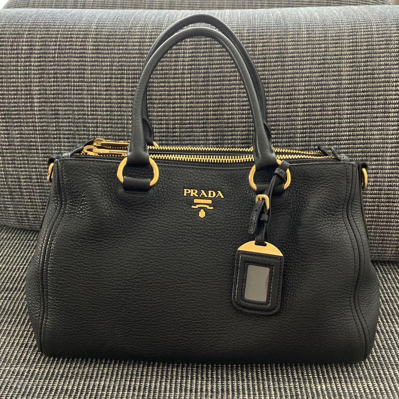 Prada 1BA866 2-Way Handbag Shoulder Bag Leather Black