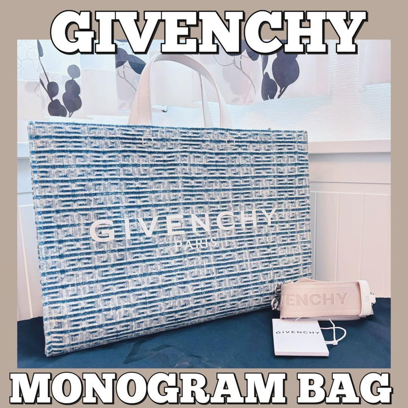 Givenchy Monogram Book Tote Handbag Shoulder Bag Canvas
