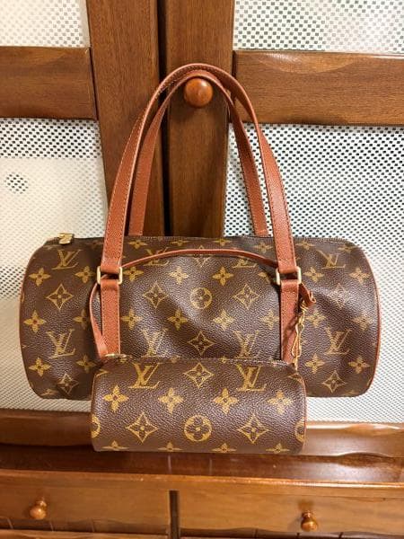 Louis Vuitton Monogram Papillon 30 Handbag Pouch Coated Canvas