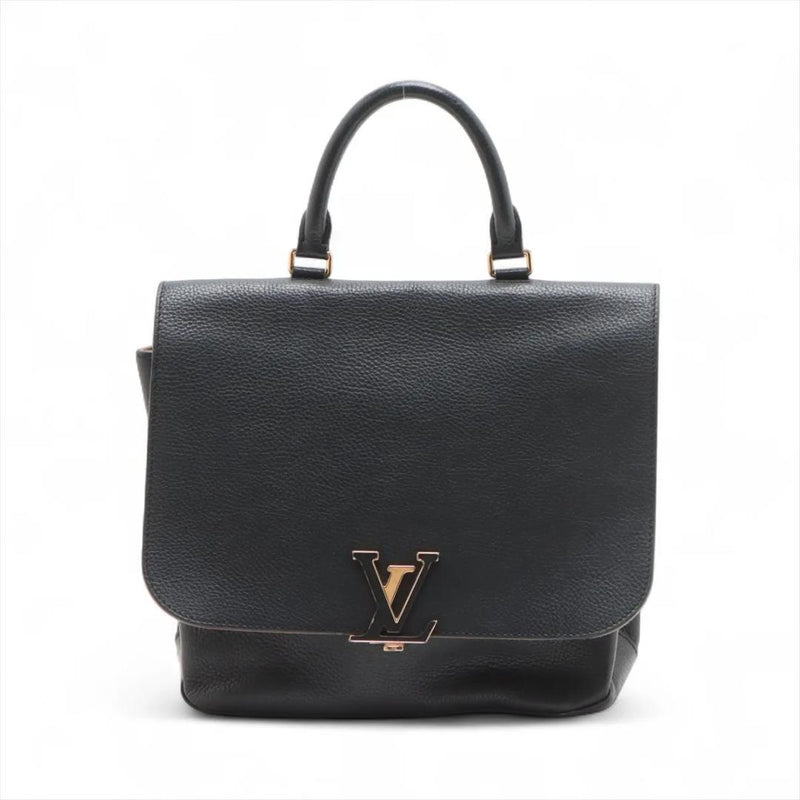 Louis Vuitton Volta MI1126 2way Handbag Taurillon Leather Black