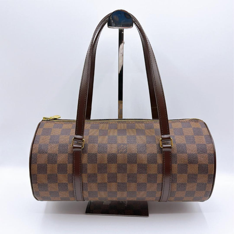 Louis Vuitton Damier Papillon 30 N51303 Handbag Pouch Set Canvas Ebene Brown