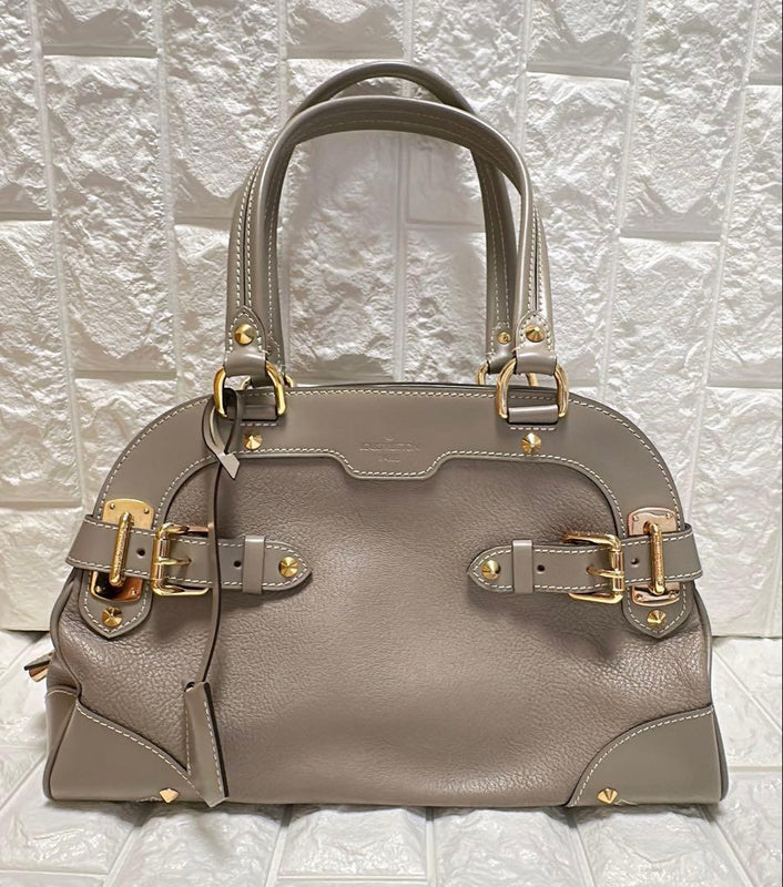 Louis Vuitton Sully Pm Tote Bag Suhali Leather Greige Gold Hardware
