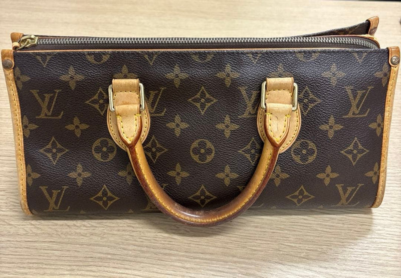 Louis Vuitton Monogram Popincourt Handbag Brown Leather