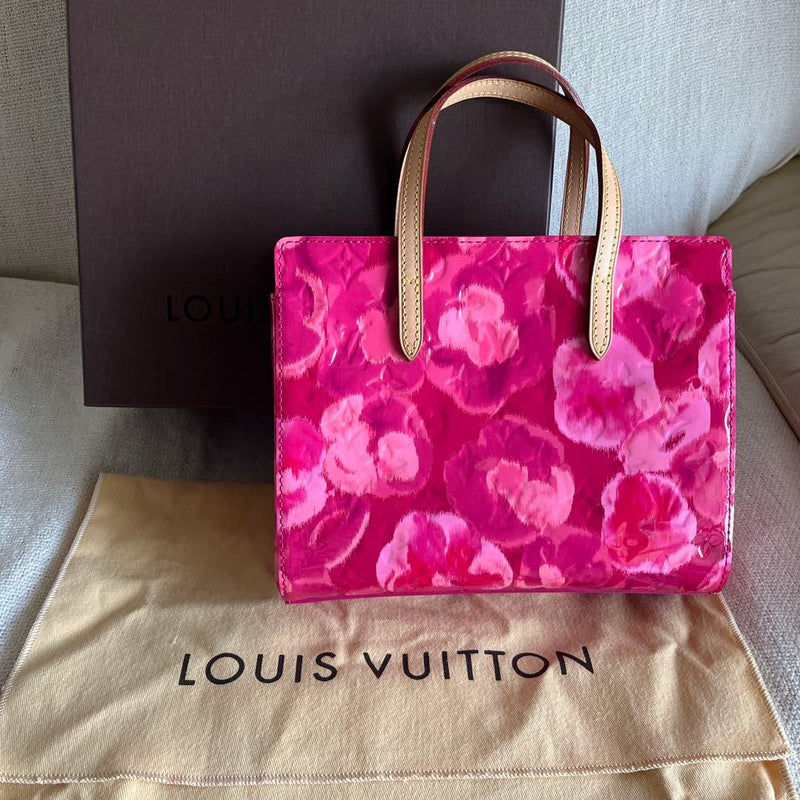 Louis Vuitton Ikat Flower Catalina Bb Tote Bag Vernis Rose Indien