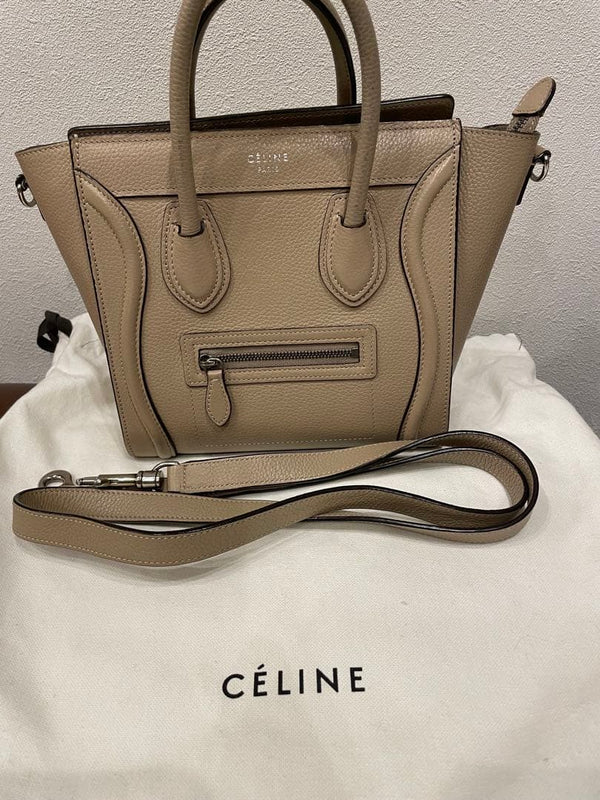 Celine Luggage Nano Handbag Tote Shoulder Bag