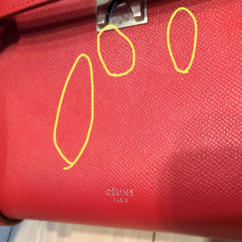 Celine Belt Bag Micro Handbag Calfskin Red Gold Hardware