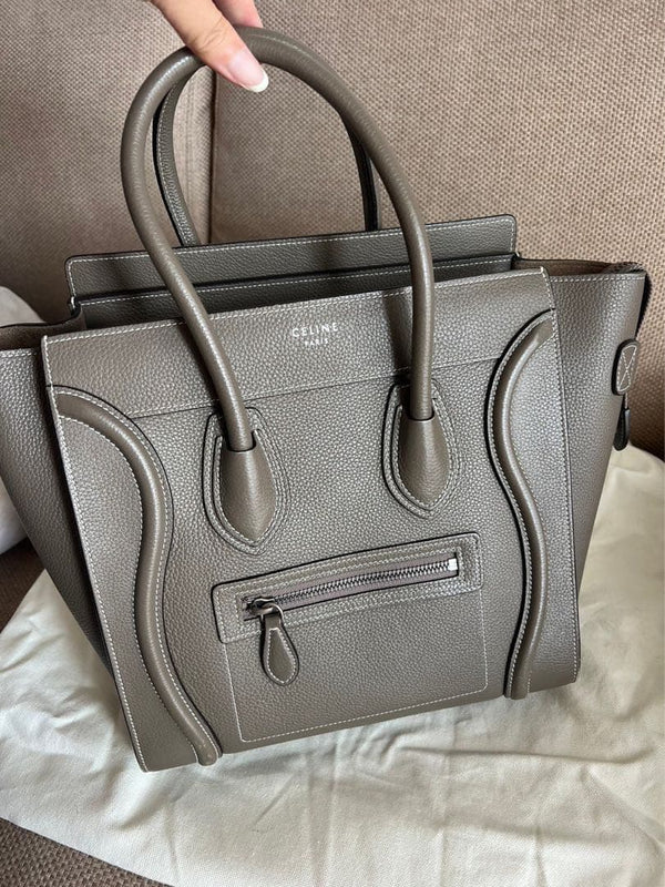 Celine Luggage Micro Tote Bag Handbag Leather