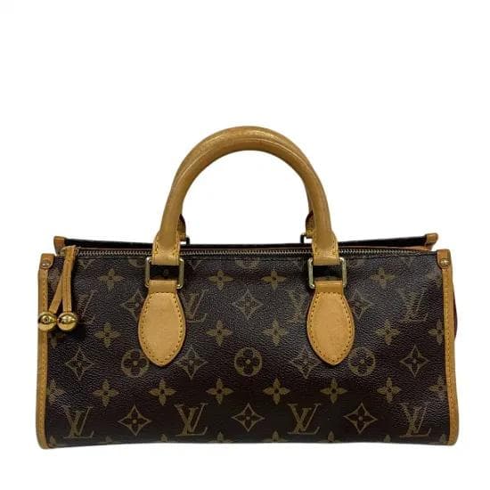 Louis Vuitton Monogram Popincourt Handbag Canvas Natural Leather Brown Beige