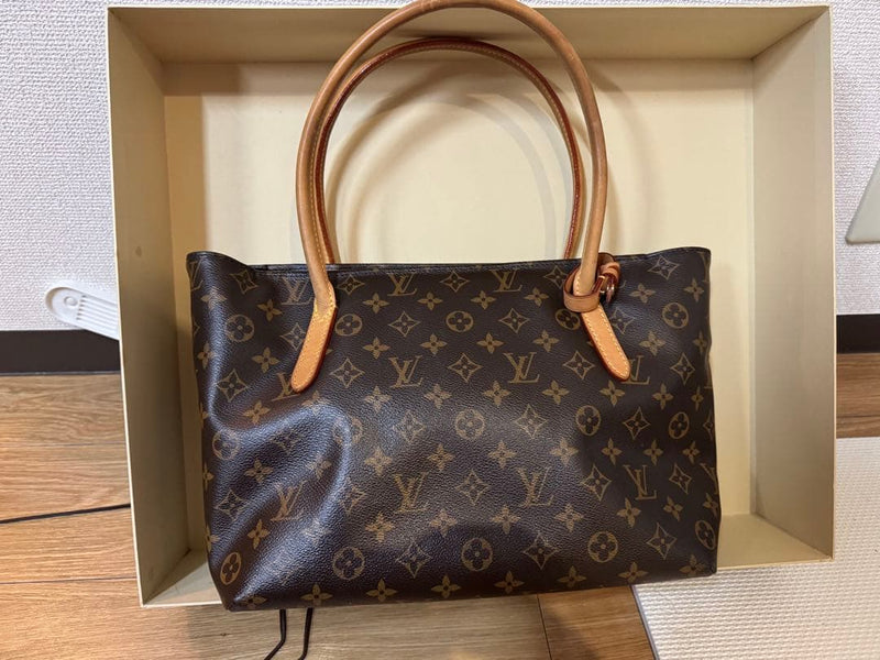 Louis Vuitton Monogram Raspail Pm Tote Bag Canvas Handbag Gold Hardware