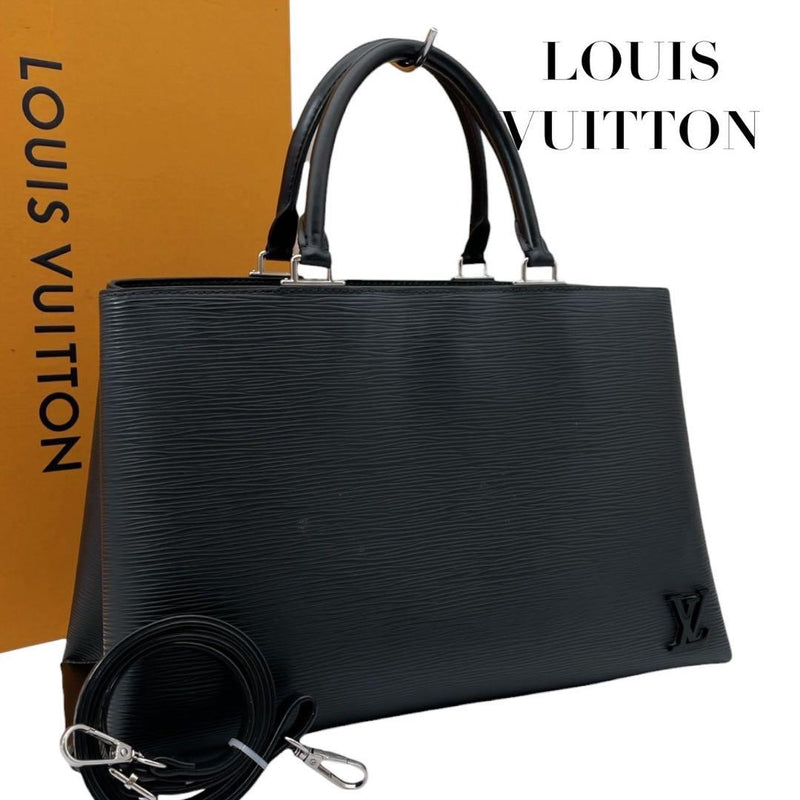 Louis Vuitton Epi Cléber Mm Handbag Shoulder Bag Black Leather