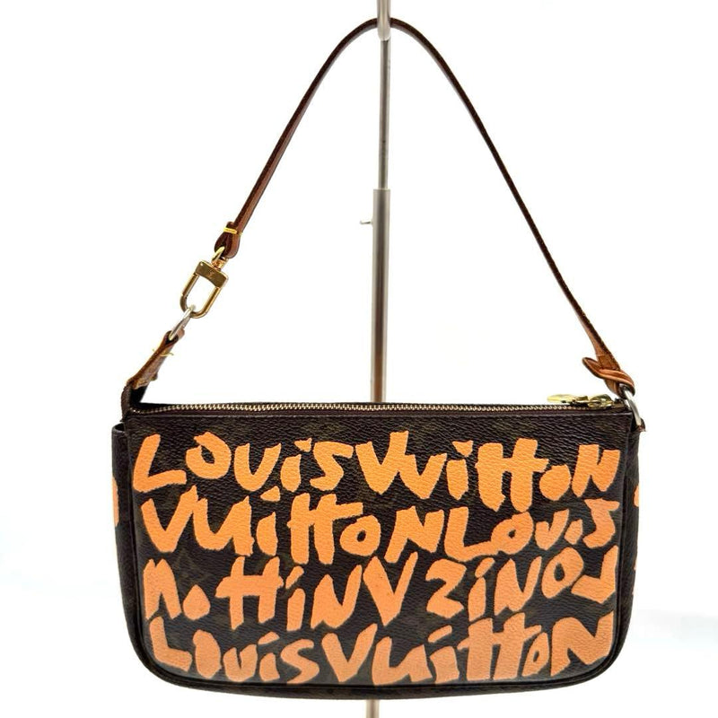 Louis Vuitton Accessoire Graffiti Monogram M92193 Handbag Leather Brown