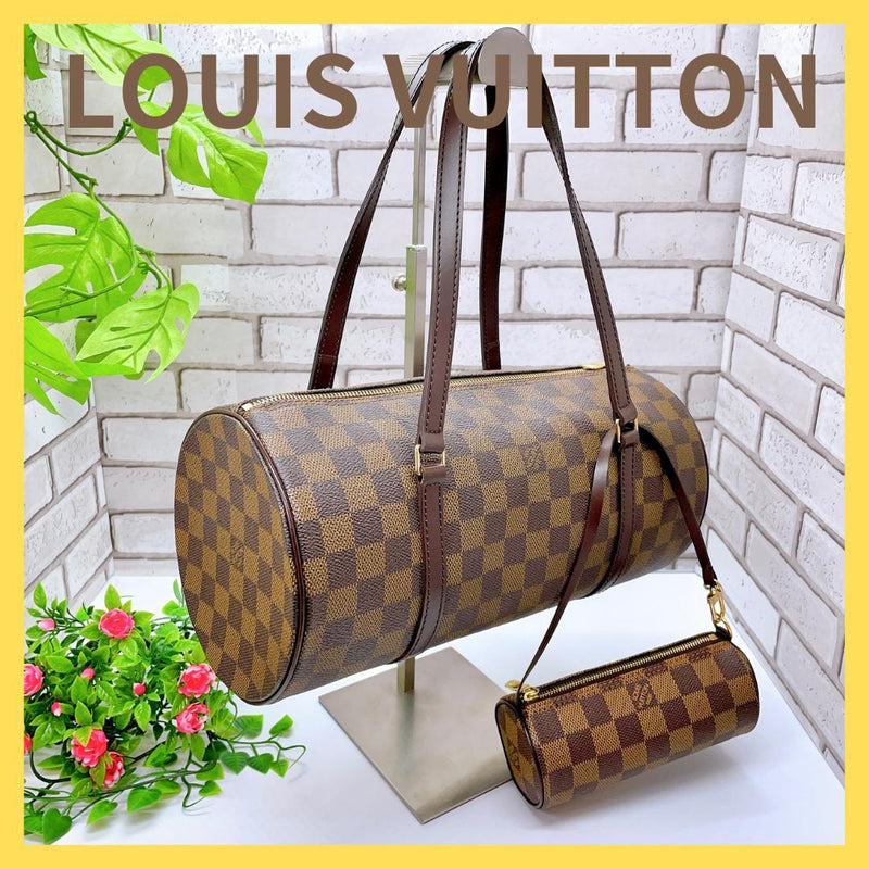 Louis Vuitton Damier Papillon 30 N51303 Shoulder Bag Canvas Leather Brown