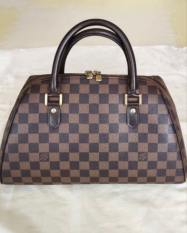 Louis Vuitton Damier Ribera Mm N41434 Handbag Tote Canvas Brown