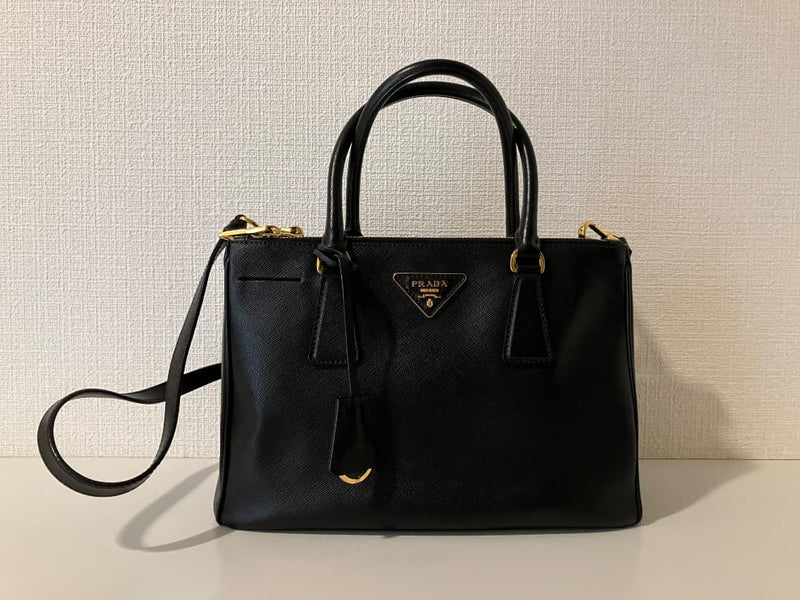 Prada BN2863 2WAY Handbag Shoulder Bag Black Leather