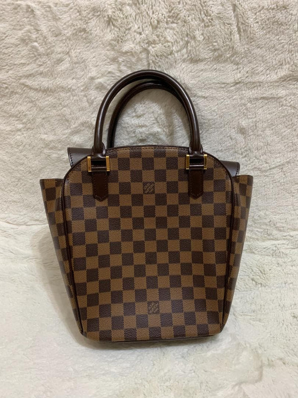 Louis Vuitton Saleya Pm N51284 Handbag Damier Ebene Canvas Brown Gold Hardware