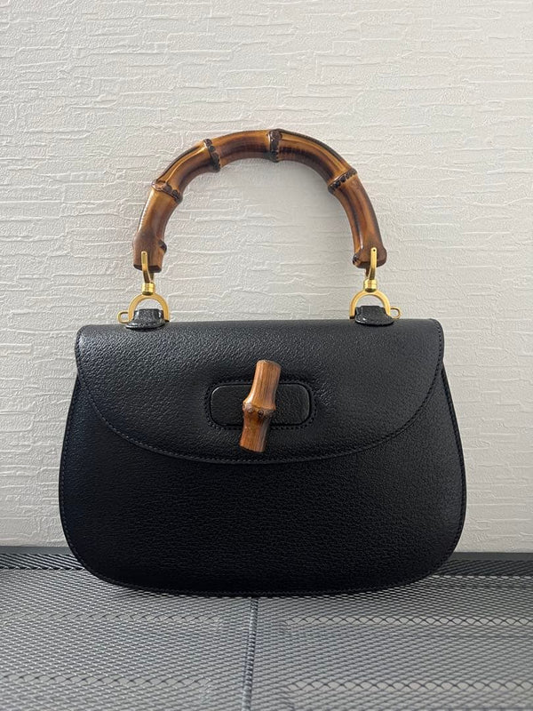 Gucci Bamboo Handbag Leather Top Handle Shoulder Bag