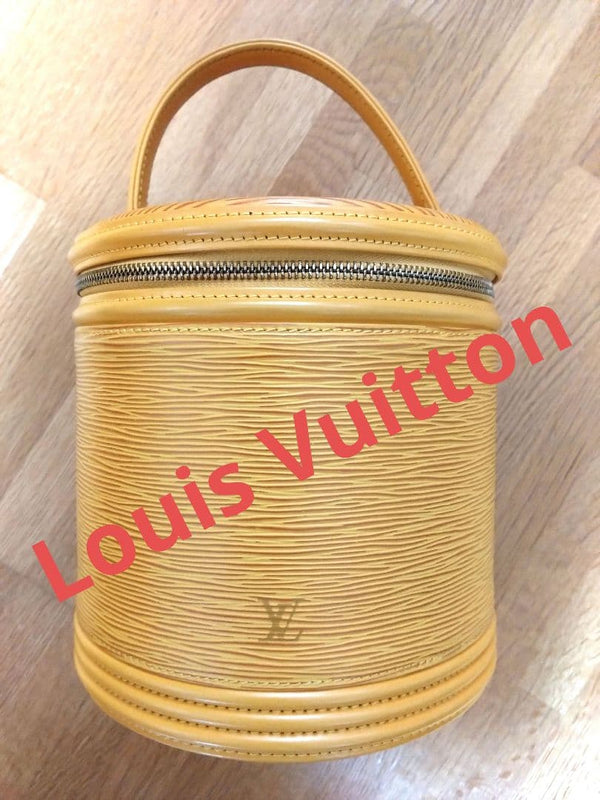 Louis Vuitton Epi Leather Cylindrical Handbag Yellow Leather