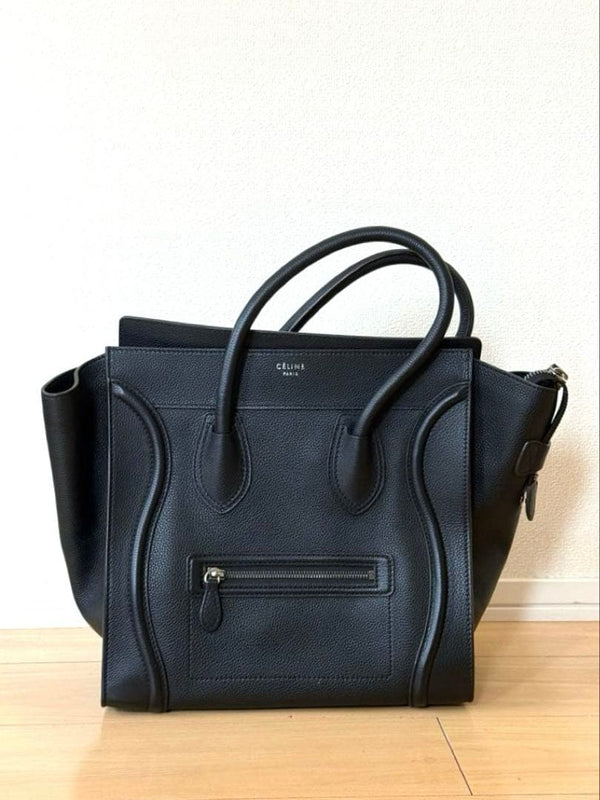 Celine Handbag Tote Bag Calf Leather Black