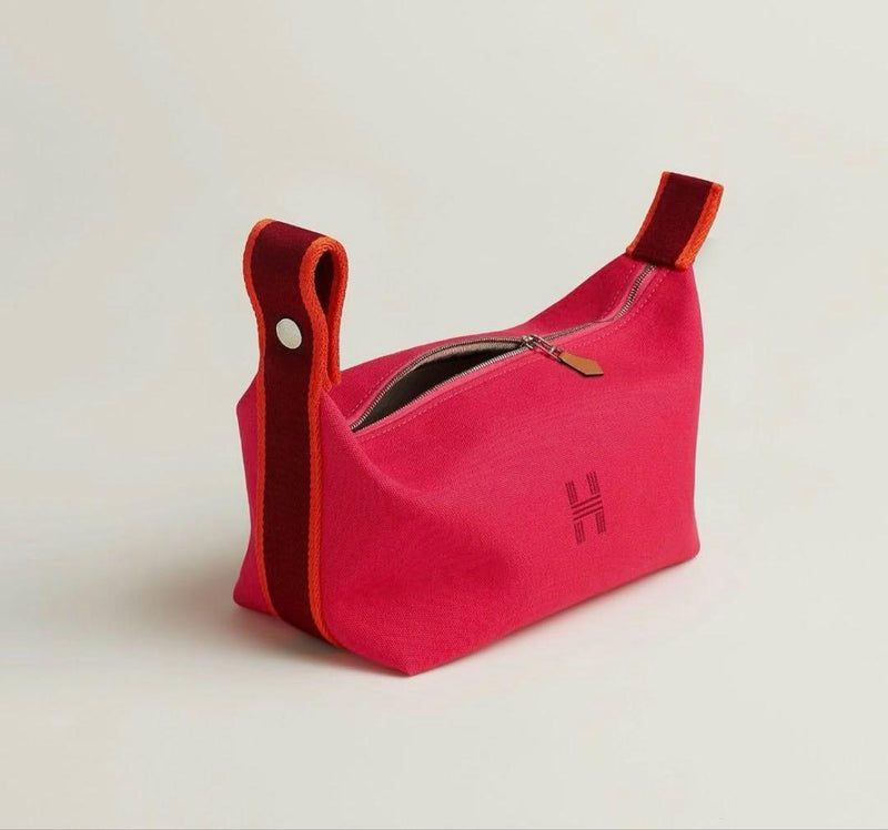 Hermes Bride-a-brac Gm Pouch Hibiscus Canvas