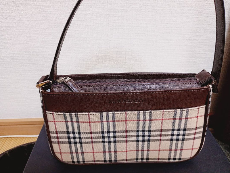 Burberry Handbag Tote Bag Canvas Leather Shoulder Bag