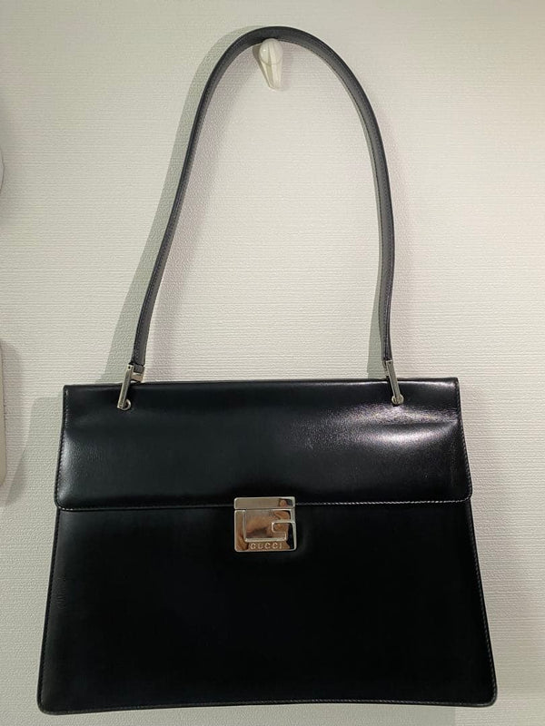 Gucci Handbag Shoulder Bag Leather Black